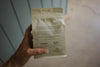 Back of the bag showing the brew guide and roast date
