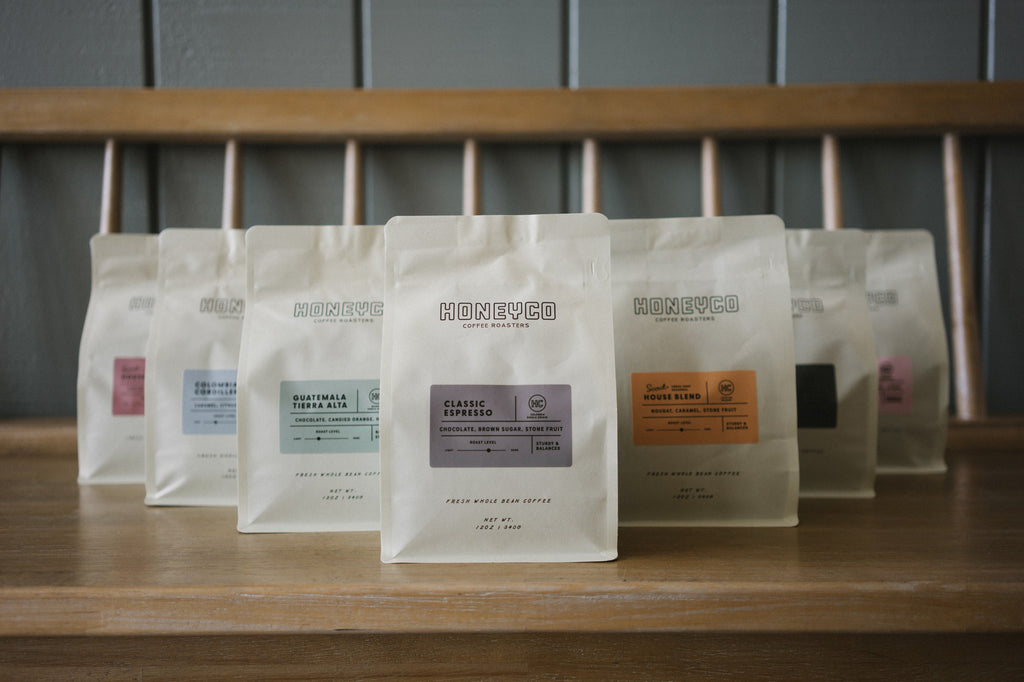 The full HoneyCo range on the bench