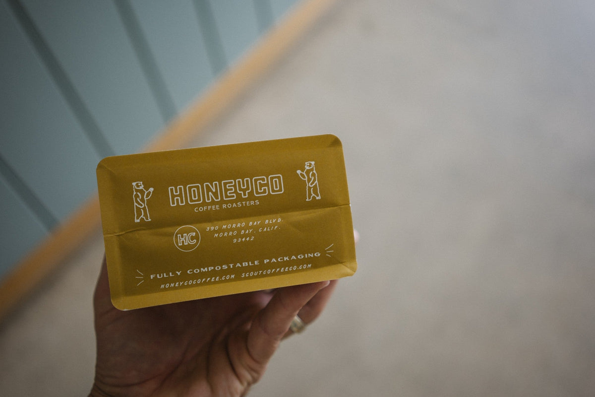 Detail of the compostable pouch and seal
