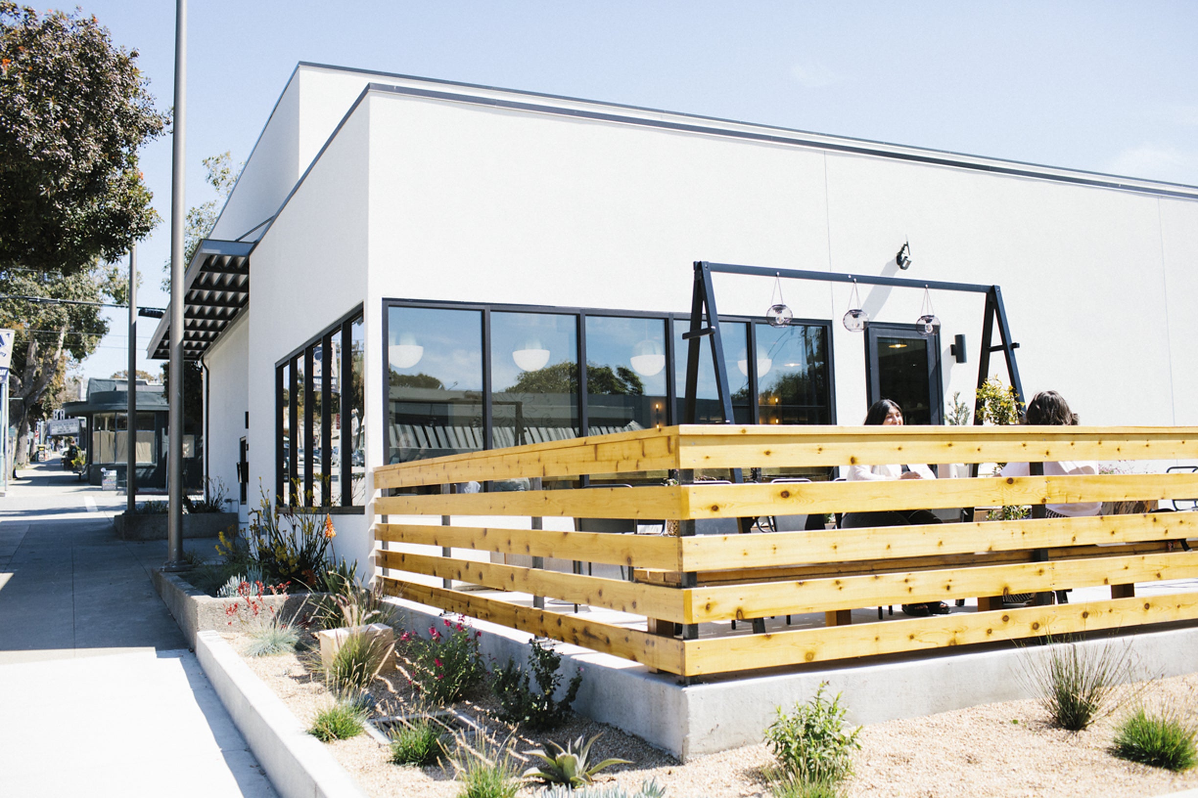 The patio outside the Scout Coffee cafe in Morro Bay