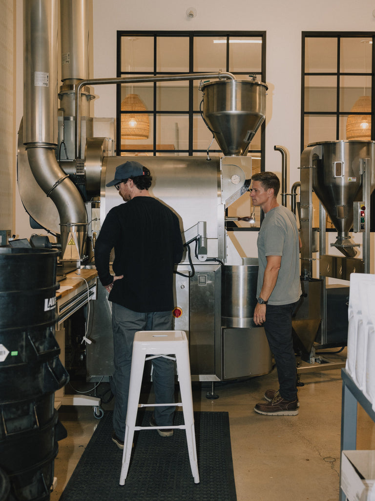 Two roasters running a batch on the Loring in Morro Bay